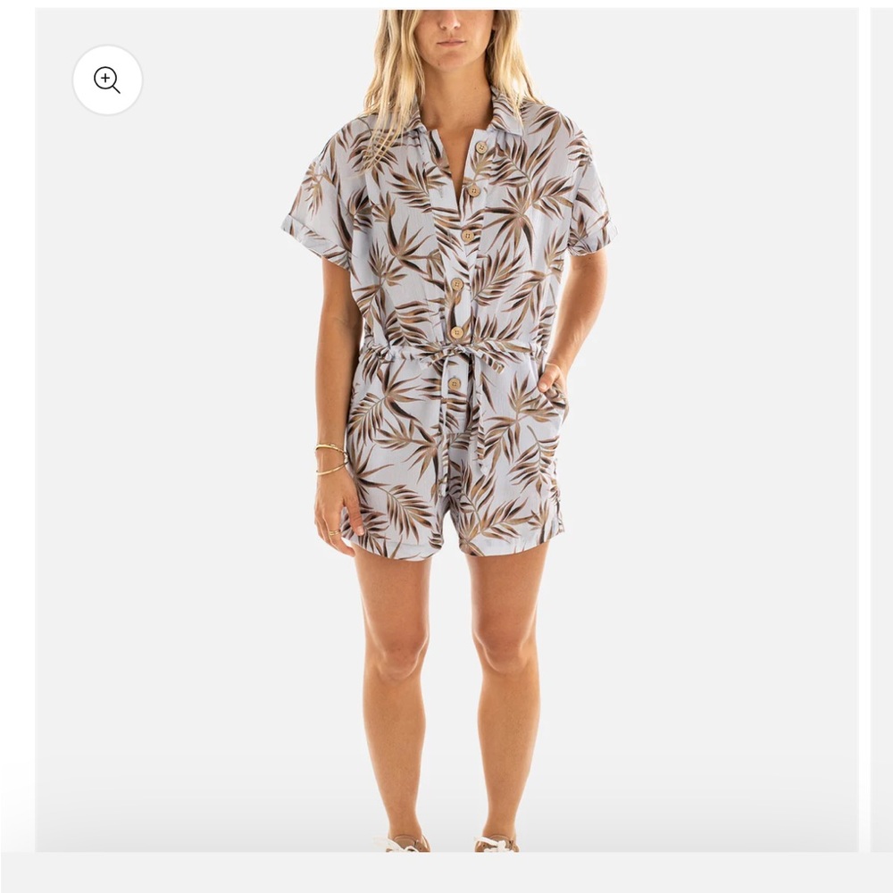 Jetty Button down Romper with pockets